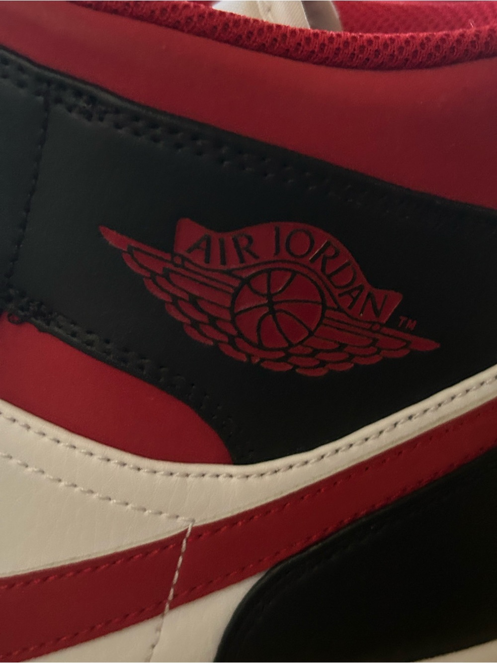 Nike Jordan White, Black & Red High-Top Sneakers US 11 - Picture 7 of 7